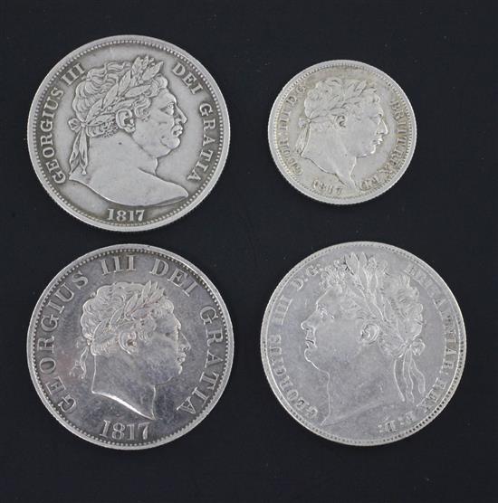 George III and George IV silver coinage,